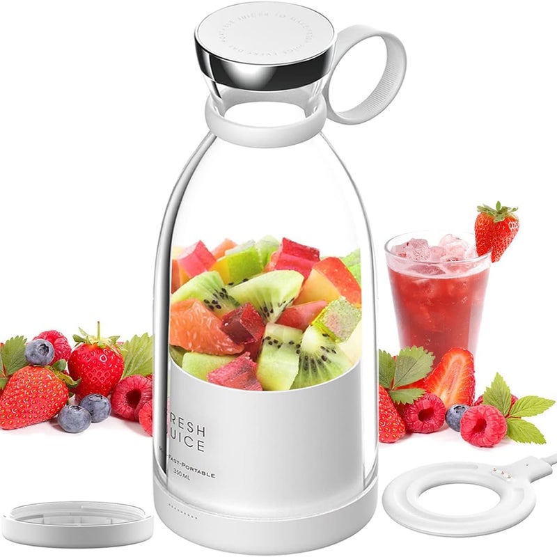 TAPHET Portable Juicer Blender, 350ml Rechargeable Electric Blender for Fresh Juice, Fruit & Milkshakes, BPA-Free, Easy Clean, Compact Travel Cup for Gym, Office, Home（Pink） - Image 5